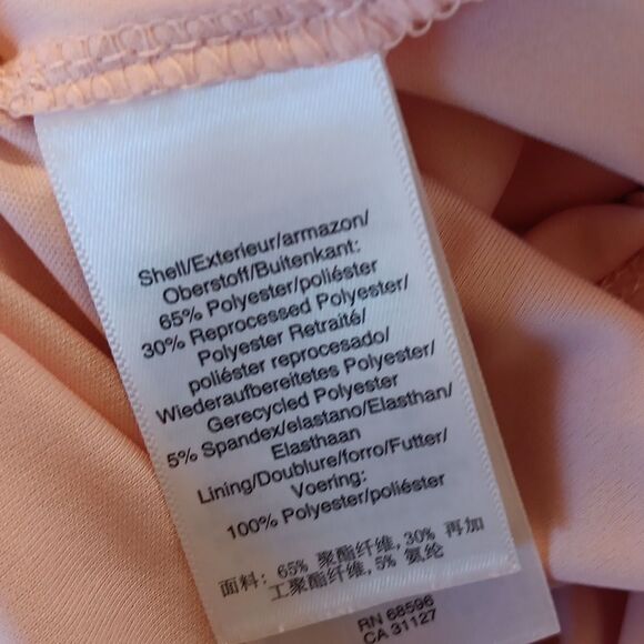 NWT DKNY Pink Fold-Over Neck, Fit and Flare Dress.Soft Girl,Old Money. Elegance - Picture 12 of 15